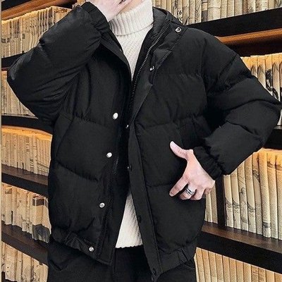 Топова чоловіча oversize куртка на зиму Колір: чорний фото
