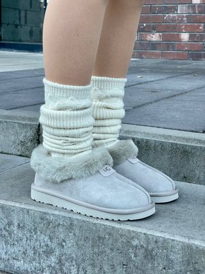 Жіночі зимові ботинки Ugg Coquette Light Grey Premium фото